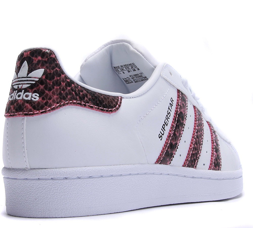 adidas superstar femme bordeaux et blanche