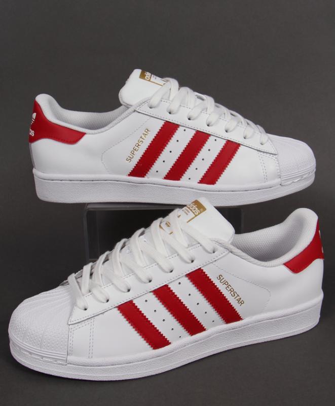 adidas blanc rouge